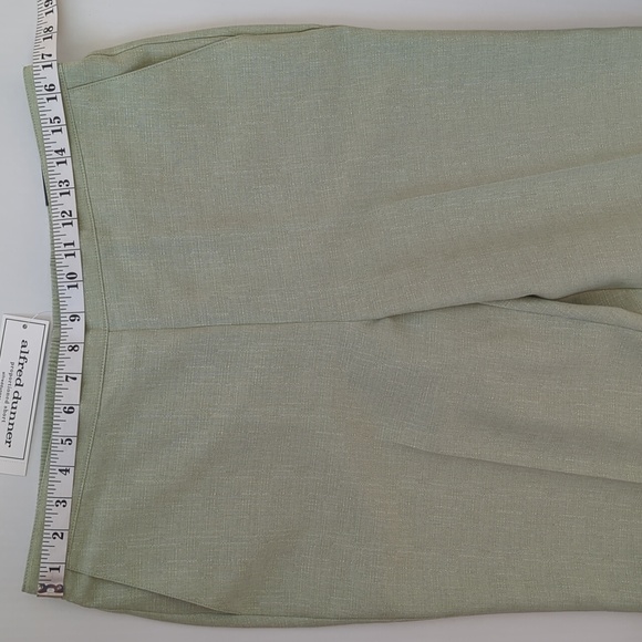 NWT Alfred Dunner Classic Fit Comfort Waist Pant 14 Proportioned Short Sage - Picture 13 of 16